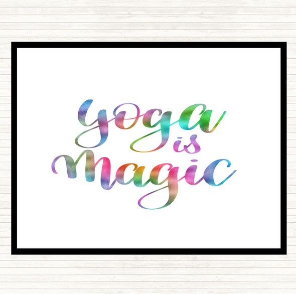 Yoga Is Magic Rainbow Quote Dinner Table Placemat