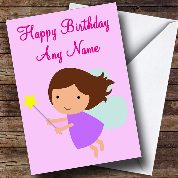 Pink Fairy Personalised Birthday Card