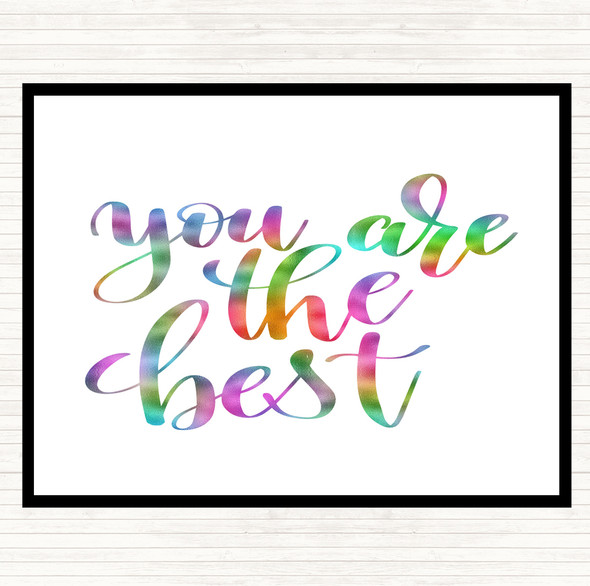 You Are The Best Rainbow Quote Mouse Mat Pad