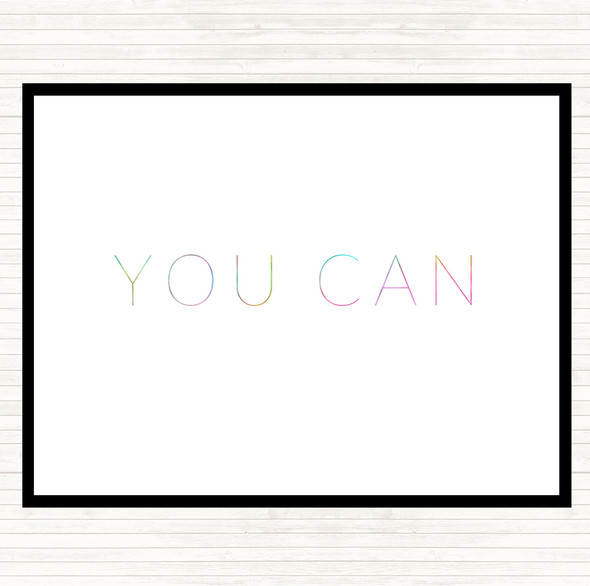 You Can Rainbow Quote Mouse Mat Pad