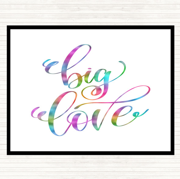 Big Love Rainbow Quote Mouse Mat Pad