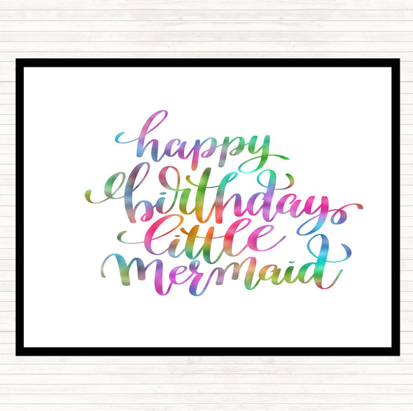 Birthday Mermaid Rainbow Quote Mouse Mat Pad