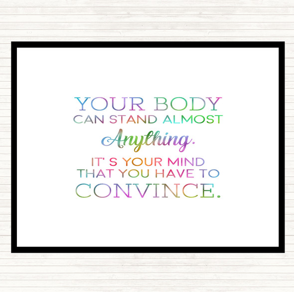 Your Body Rainbow Quote Dinner Table Placemat