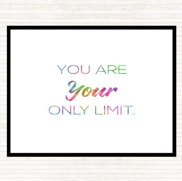 Your Limit Rainbow Quote Dinner Table Placemat