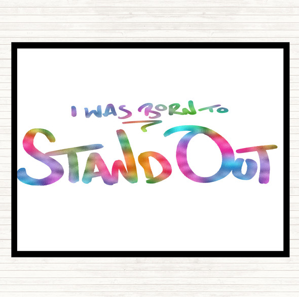 Born Stand Out Rainbow Quote Mouse Mat Pad