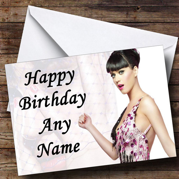 Katy Perry Personalised Birthday Card