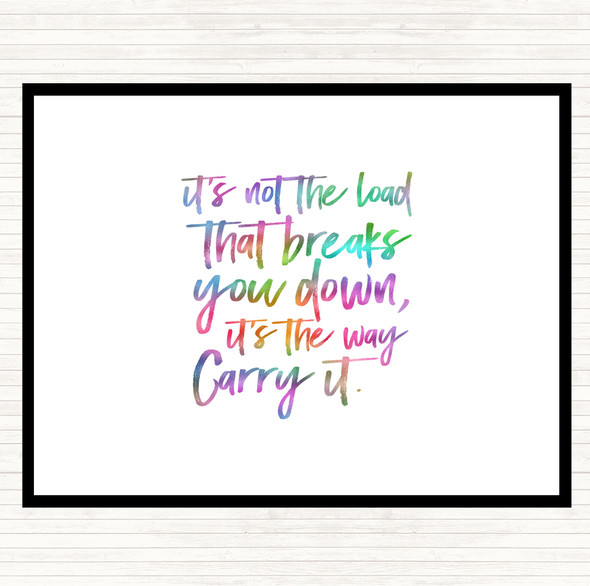 Breaks You Down Rainbow Quote Dinner Table Placemat