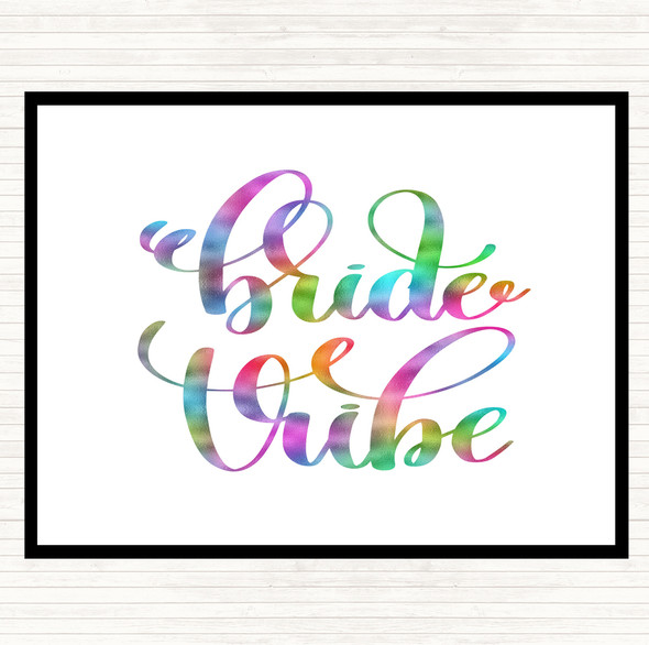 Bride Vibe Rainbow Quote Mouse Mat Pad
