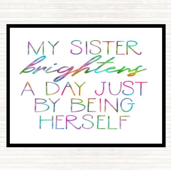 Brightens A Day Rainbow Quote Mouse Mat Pad