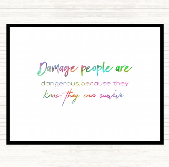 Can Survive Rainbow Quote Mouse Mat Pad