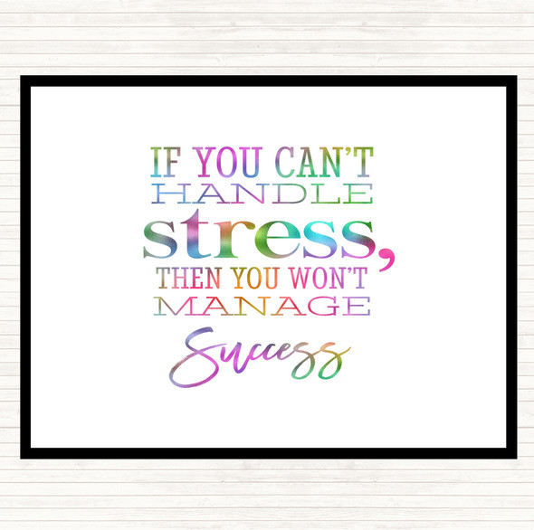 Cant Handle Stress Rainbow Quote Dinner Table Placemat
