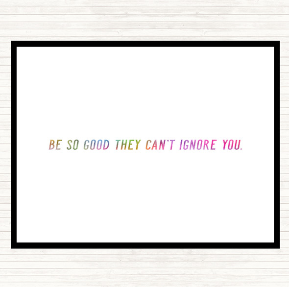 Cant Ignore Rainbow Quote Mouse Mat Pad