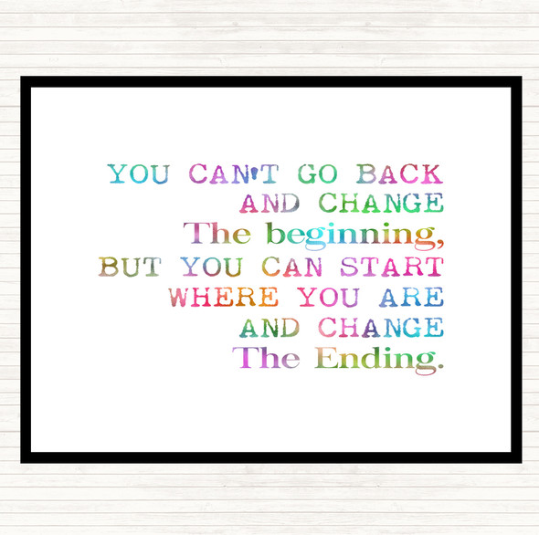 Change The End Rainbow Quote Mouse Mat Pad