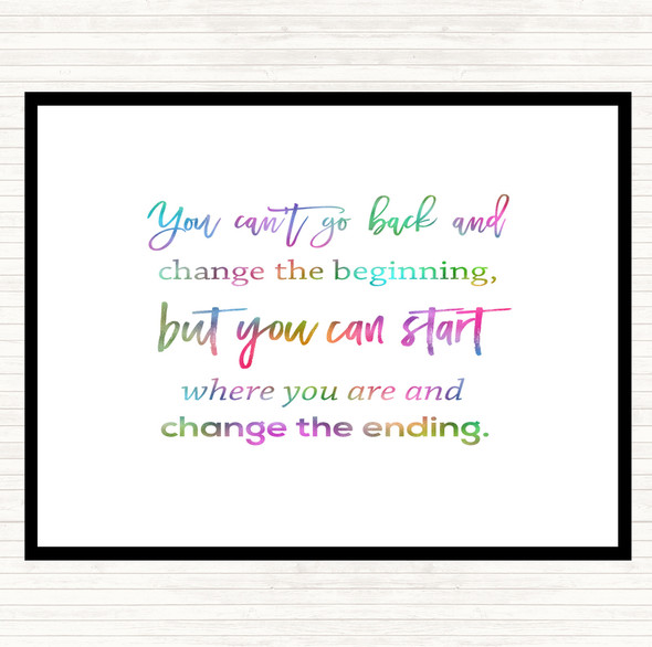 Change The Ending Rainbow Quote Mouse Mat Pad