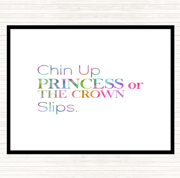 Chin Up Rainbow Quote Dinner Table Placemat