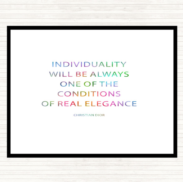 Christian Dior Individuality Rainbow Quote Mouse Mat Pad