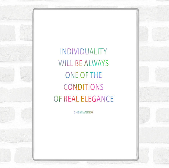 Christian Dior Individuality Rainbow Quote Jumbo Fridge Magnet