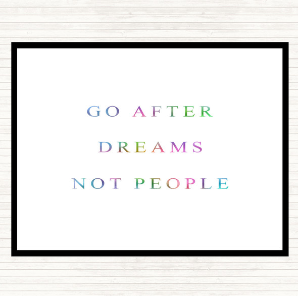 After Dreams Not People Rainbow Quote Mouse Mat Pad