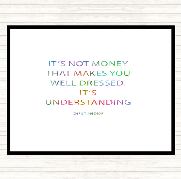 Christian Dior Well Dressed Rainbow Quote Mouse Mat Pad