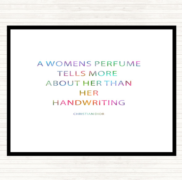 Christian Dior Woman's Perfume Rainbow Quote Dinner Table Placemat