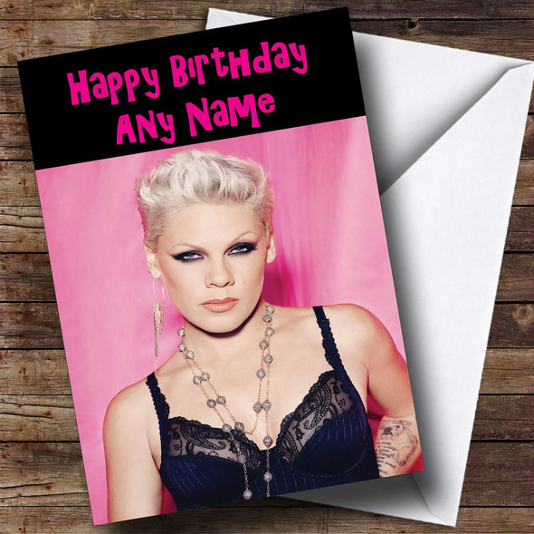 Pink Personalised Birthday Card