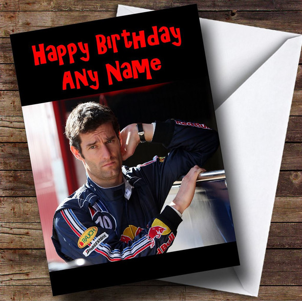 Mark Webber Personalised Birthday Card