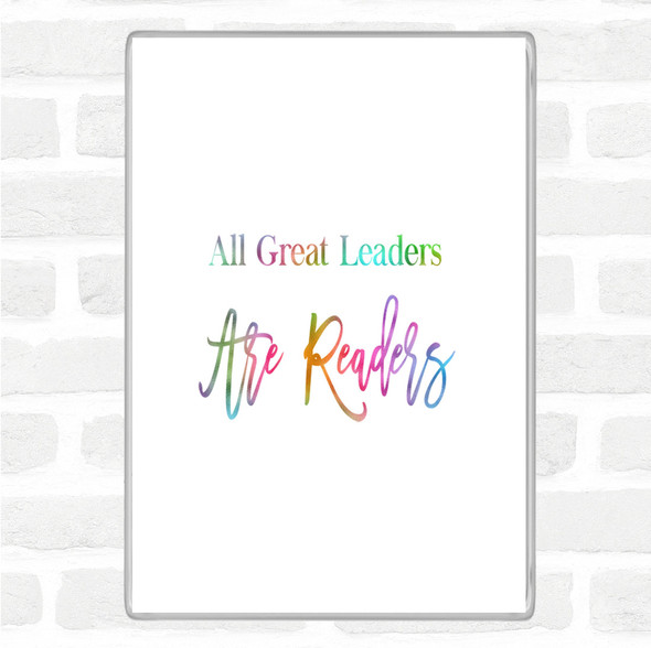 All Great Leaders Rainbow Quote Jumbo Fridge Magnet