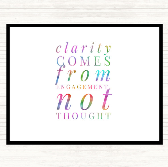 Clarity Comes From Engagement Rainbow Quote Dinner Table Placemat