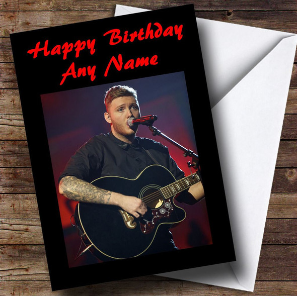 James Arthur With Guitar Personalised Birthday Card