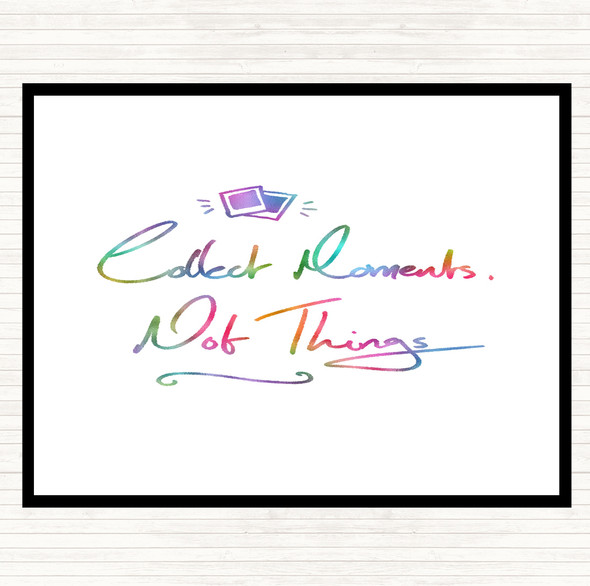 Collect Moments Things Rainbow Quote Mouse Mat Pad