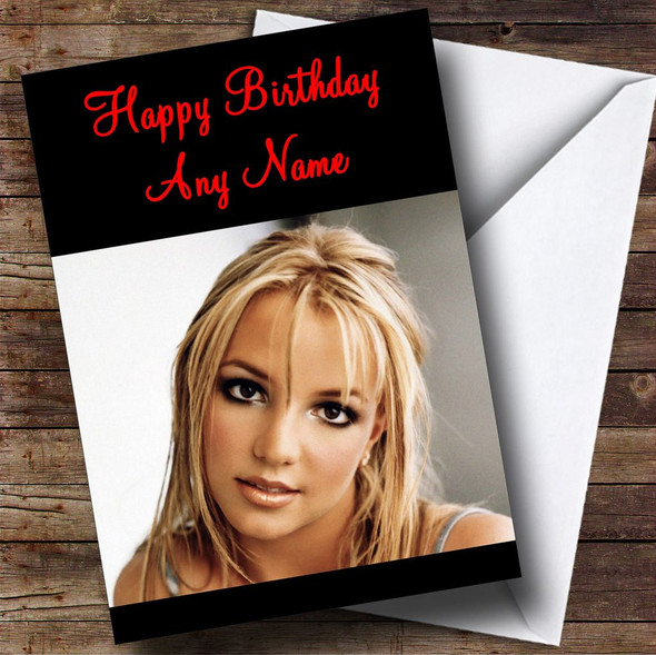 Britney Spears Personalised Birthday Card