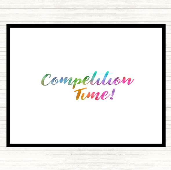 Competition Time Rainbow Quote Dinner Table Placemat