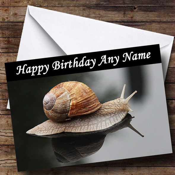 Snail Personalised Birthday Card