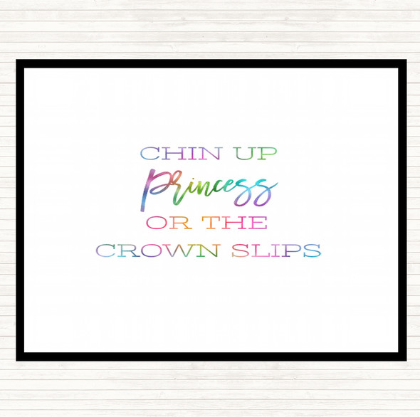 Crown Slips Rainbow Quote Dinner Table Placemat