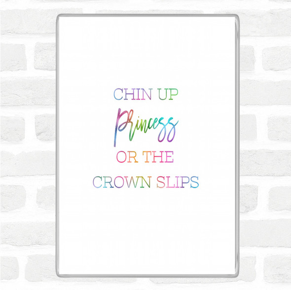 Crown Slips Rainbow Quote Jumbo Fridge Magnet