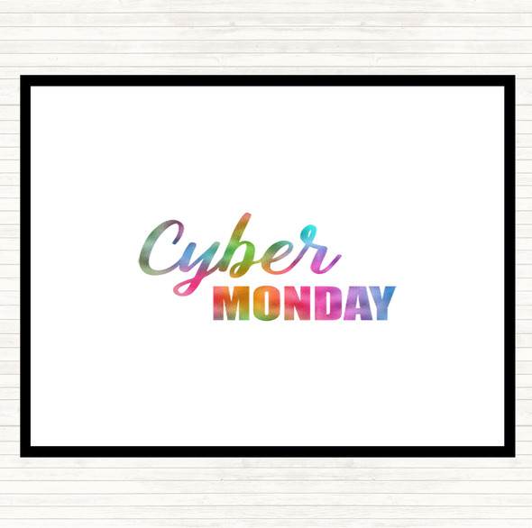 Cyber Monday Rainbow Quote Mouse Mat Pad