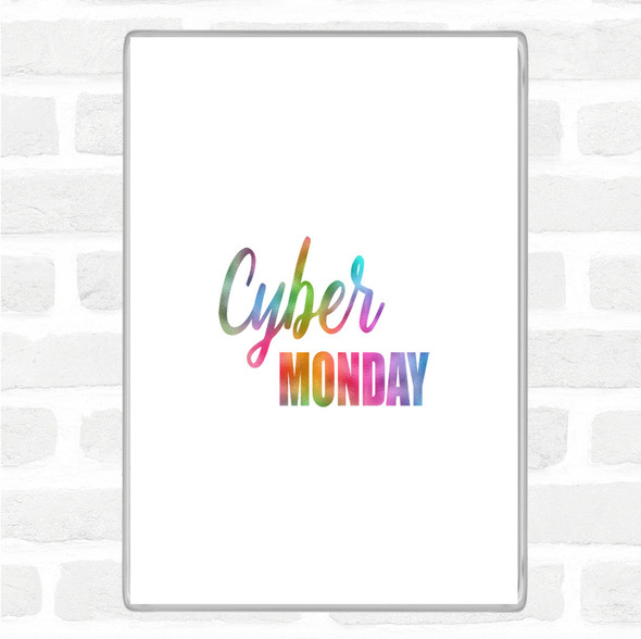 Cyber Monday Rainbow Quote Jumbo Fridge Magnet