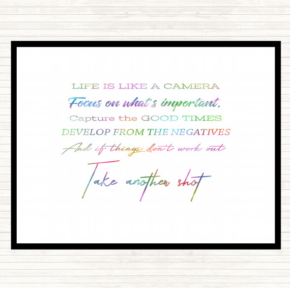 Develop From Negatives Rainbow Quote Mouse Mat Pad