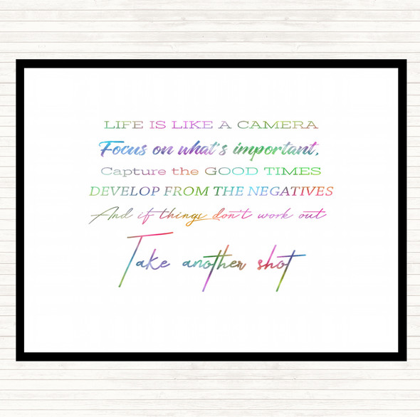 Develop From Negatives Rainbow Quote Dinner Table Placemat