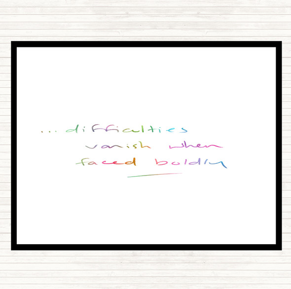 Difficulties Rainbow Quote Mouse Mat Pad