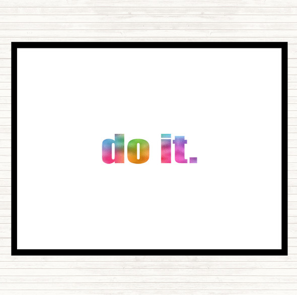 Do It Small Rainbow Quote Mouse Mat Pad