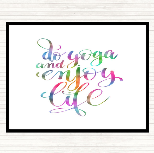 Do Yoga Rainbow Quote Mouse Mat Pad