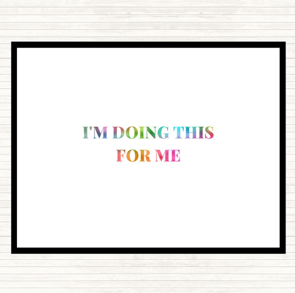 Doing This For Me Rainbow Quote Mouse Mat Pad