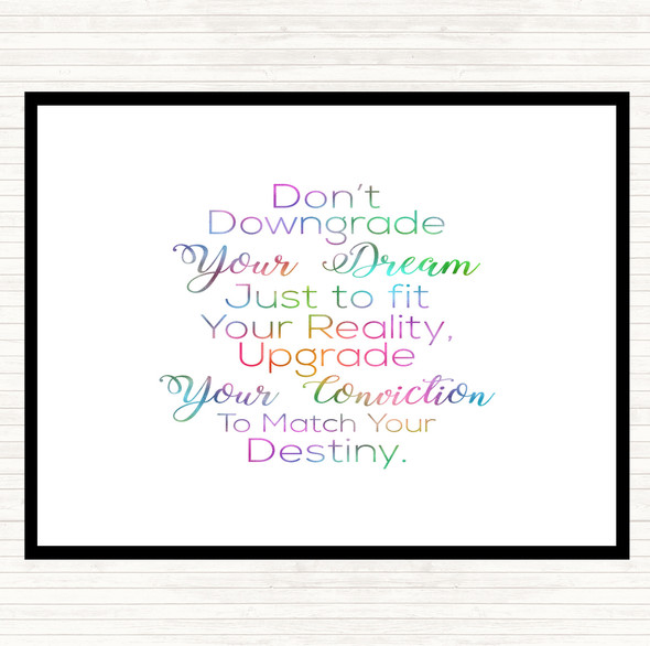 Don't Downgrade Rainbow Quote Mouse Mat Pad