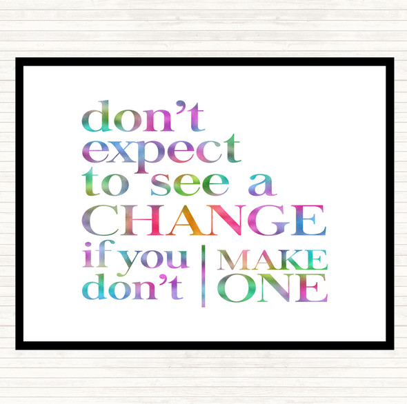 Don't Expect Rainbow Quote Mouse Mat Pad