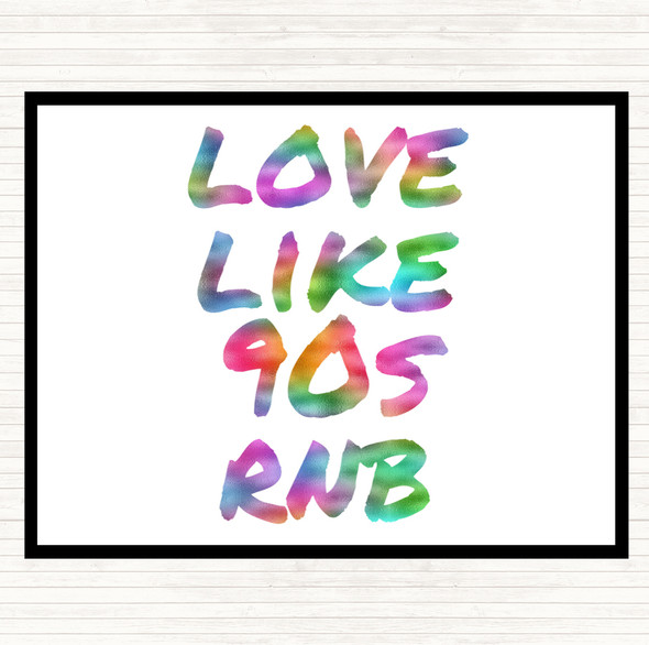 90S Rnb Rainbow Quote Mouse Mat Pad