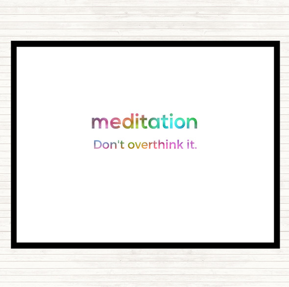 Don't Overthink It Rainbow Quote Mouse Mat Pad