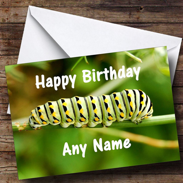 Caterpillar Personalised Birthday Card