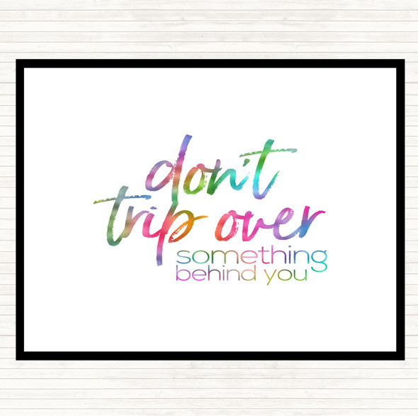 Don't Trip Over Rainbow Quote Mouse Mat Pad