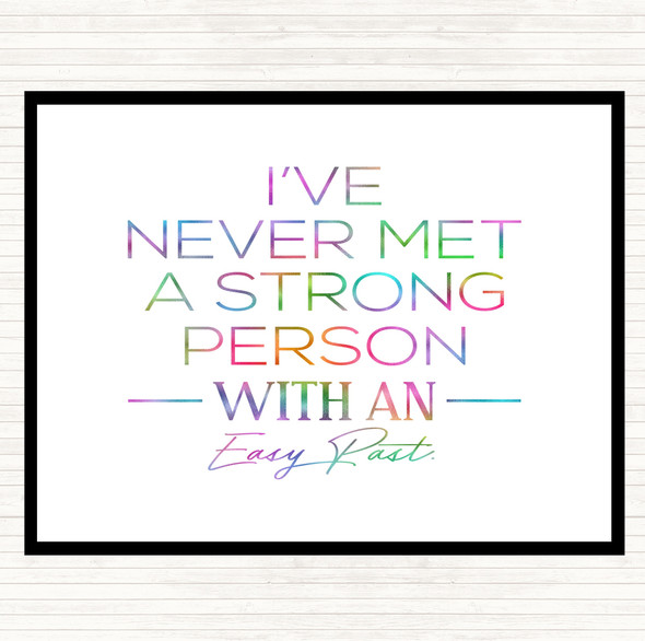 Easy Past Rainbow Quote Mouse Mat Pad